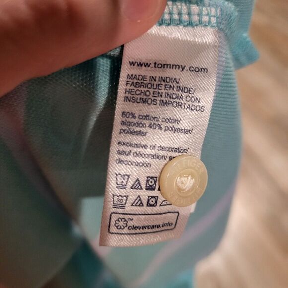 Tommy Hilfiger Moisture Wicking Refined Striped Polo Knit Shirt Mens Size Large - Picture 7 of 7